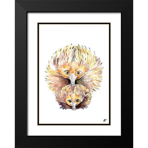 Enigmatic Echidnas Black Modern Wood Framed Art Print with Double Matting by Allante, Marc
