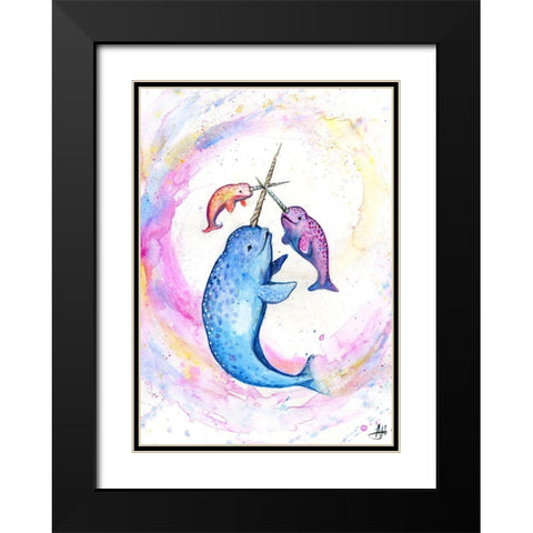 Three Muskateers Black Modern Wood Framed Art Print with Double Matting by Allante, Marc
