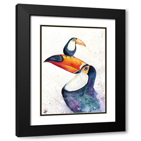 Toucan Play that Game Black Modern Wood Framed Art Print with Double Matting by Allante, Marc