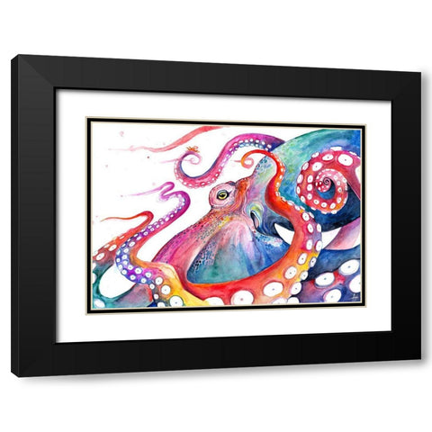 Augustus Black Modern Wood Framed Art Print with Double Matting by Allante, Marc