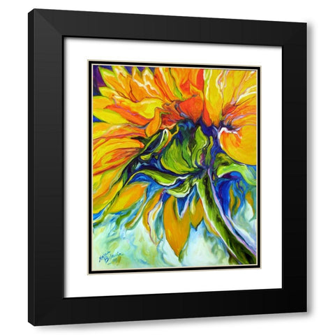 Sunflower In July Black Modern Wood Framed Art Print with Double Matting by Baldwin, Marcia
