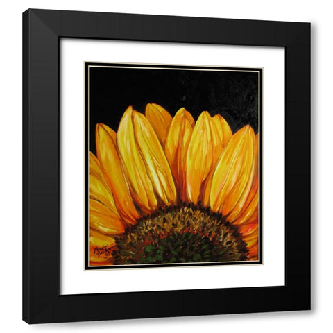 Sunflower Sunflower Black Modern Wood Framed Art Print with Double Matting by Baldwin, Marcia