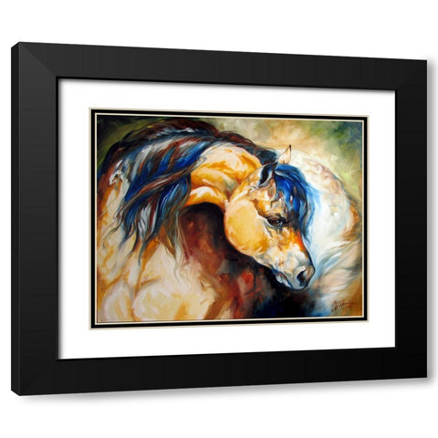 The Buckskin Black Modern Wood Framed Art Print with Double Matting by Baldwin, Marcia