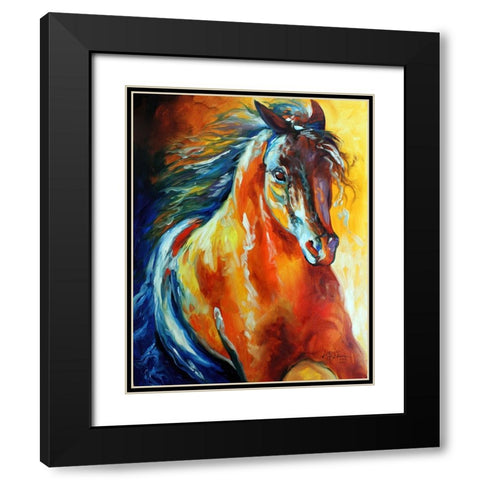 Thunder Magic Black Modern Wood Framed Art Print with Double Matting by Baldwin, Marcia