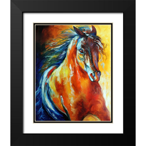Thunder Magic Black Modern Wood Framed Art Print with Double Matting by Baldwin, Marcia