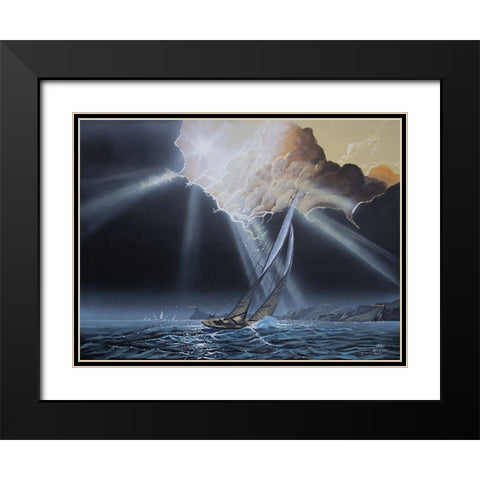 Boating After the Storm Black Modern Wood Framed Art Print with Double Matting by Harvill, Marc