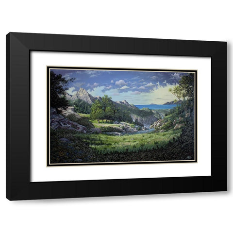 Epic Landscape Black Modern Wood Framed Art Print with Double Matting by Harvill, Marc