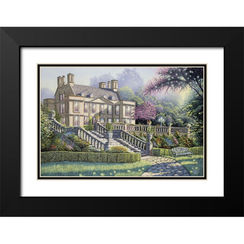 Early Evening in the Flower Garden Black Modern Wood Framed Art Print with Double Matting by Harvill, Marc