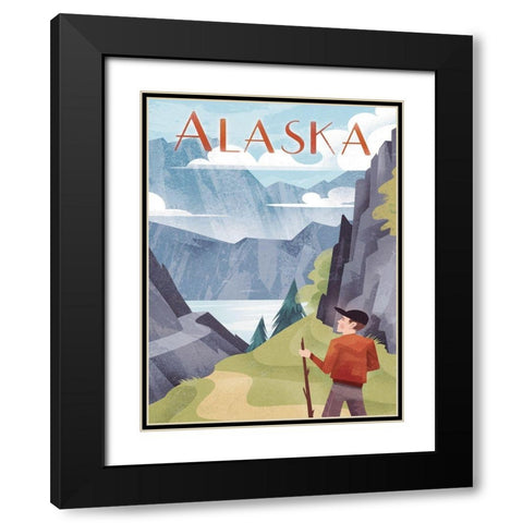 Alaska Black Modern Wood Framed Art Print with Double Matting by Wickstrom, Martin