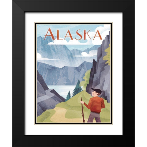 Alaska Black Modern Wood Framed Art Print with Double Matting by Wickstrom, Martin