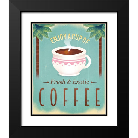 Coffee Exotic Black Modern Wood Framed Art Print with Double Matting by Wickstrom, Martin