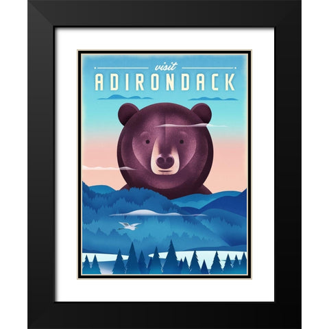 Adirondack Black Modern Wood Framed Art Print with Double Matting by Wickstrom, Martin