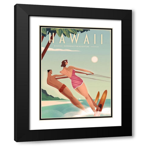 Hawaii Black Modern Wood Framed Art Print with Double Matting by Wickstrom, Martin