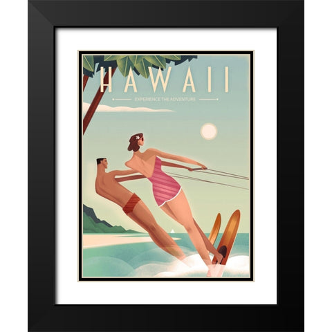 Hawaii Black Modern Wood Framed Art Print with Double Matting by Wickstrom, Martin
