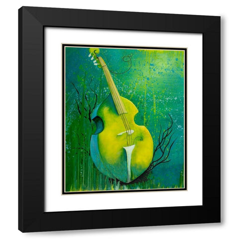 Sunken Dreams Cello Black Modern Wood Framed Art Print with Double Matting by Wickstrom, Martin