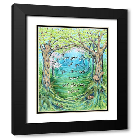 Into the Forest Black Modern Wood Framed Art Print with Double Matting by Wickstrom, Martin