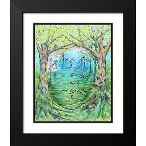 Into the Forest Black Modern Wood Framed Art Print with Double Matting by Wickstrom, Martin