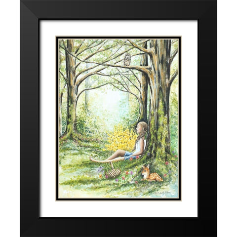 Forest Meditation Black Modern Wood Framed Art Print with Double Matting by Wickstrom, Martin