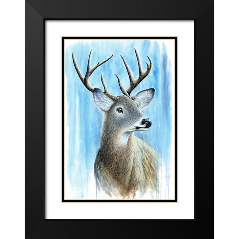 Buck Black Modern Wood Framed Art Print with Double Matting by Wickstrom, Martin