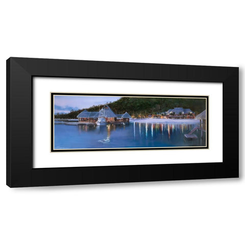Bora Bora Black Modern Wood Framed Art Print with Double Matting by Murray Henderson Fine Art