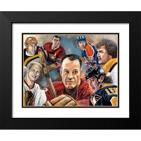 Greats Black Modern Wood Framed Art Print with Double Matting by Murray Henderson Fine Art