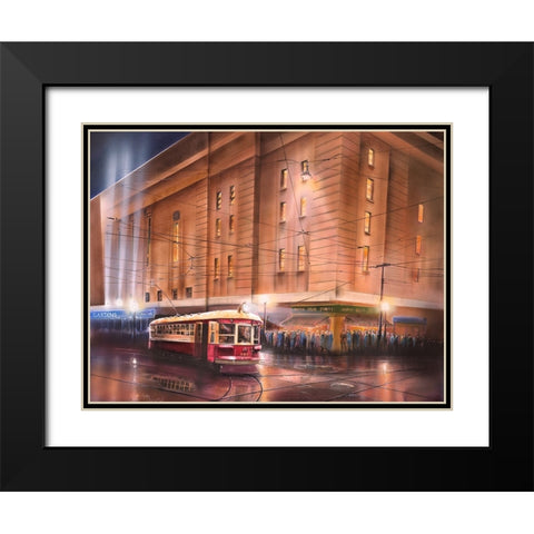 Mig and fish Black Modern Wood Framed Art Print with Double Matting by Murray Henderson Fine Art