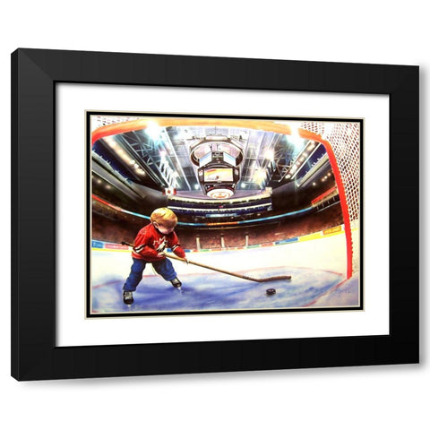 CDN Child Dreamer Black Modern Wood Framed Art Print with Double Matting by Murray Henderson Fine Art