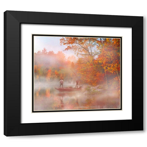 Fall Bass Black Modern Wood Framed Art Print with Double Matting by Murray Henderson Fine Art