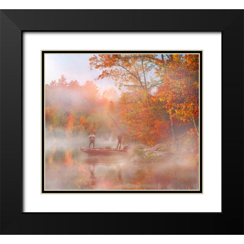 Fall Bass Black Modern Wood Framed Art Print with Double Matting by Murray Henderson Fine Art