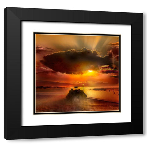 The Morning Bite Black Modern Wood Framed Art Print with Double Matting by Murray Henderson Fine Art
