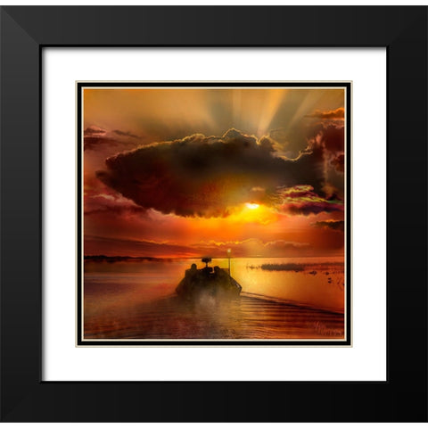 The Morning Bite Black Modern Wood Framed Art Print with Double Matting by Murray Henderson Fine Art