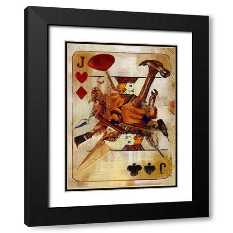 Jack Of All Trades Black Modern Wood Framed Art Print with Double Matting by Murray Henderson Fine Art