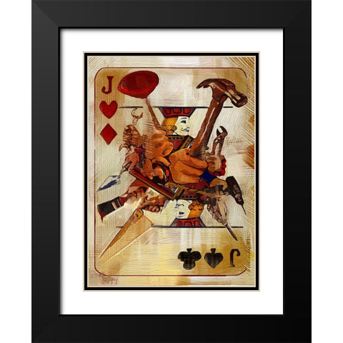 Jack Of All Trades Black Modern Wood Framed Art Print with Double Matting by Murray Henderson Fine Art