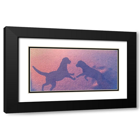 Lab Shadows Black Modern Wood Framed Art Print with Double Matting by Murray Henderson Fine Art