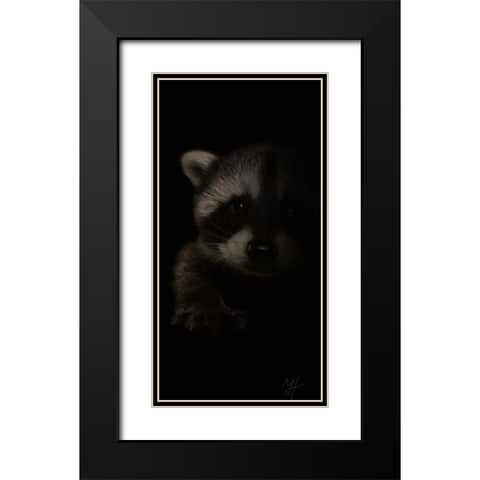 Bandit Black Modern Wood Framed Art Print with Double Matting by Murray Henderson Fine Art