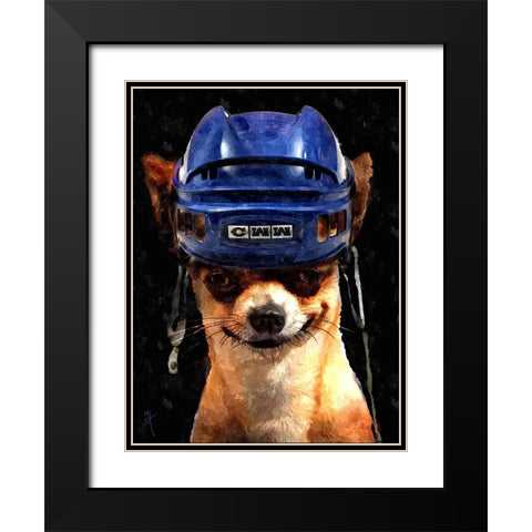 Chiwana Go Black Modern Wood Framed Art Print with Double Matting by Murray Henderson Fine Art