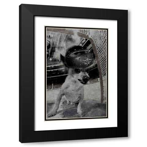 Goal Tender Black Modern Wood Framed Art Print with Double Matting by Murray Henderson Fine Art