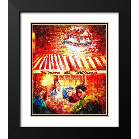 Jocks Trap Black Modern Wood Framed Art Print with Double Matting by Murray Henderson Fine Art