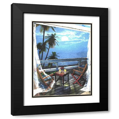 Moon Light Moments Black Modern Wood Framed Art Print with Double Matting by Murray Henderson Fine Art
