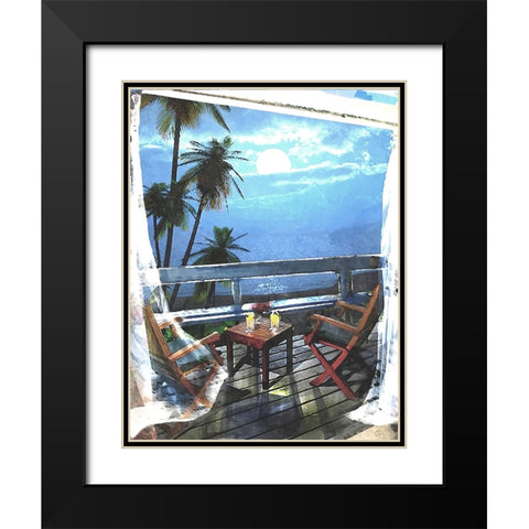 Moon Light Moments Black Modern Wood Framed Art Print with Double Matting by Murray Henderson Fine Art