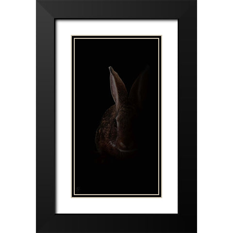 Wabbit Black Modern Wood Framed Art Print with Double Matting by Murray Henderson Fine Art