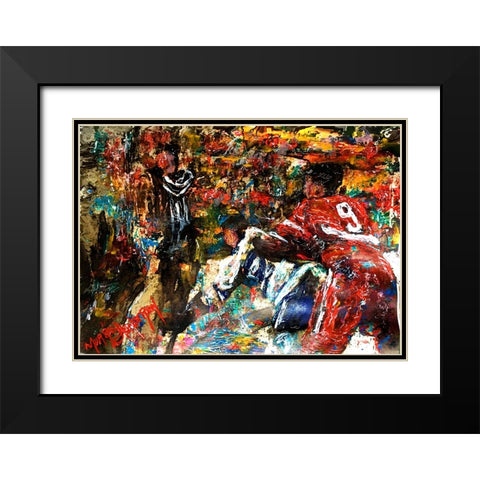 Gordie Black Modern Wood Framed Art Print with Double Matting by Murray Henderson Fine Art