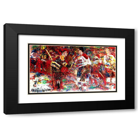Rockets Handshake 1 Black Modern Wood Framed Art Print with Double Matting by Murray Henderson Fine Art
