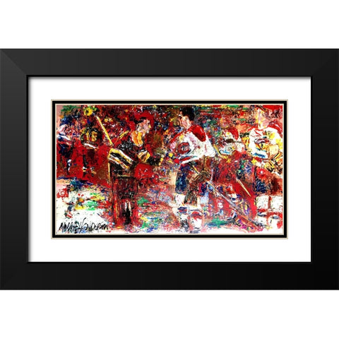 Rockets Handshake 1 Black Modern Wood Framed Art Print with Double Matting by Murray Henderson Fine Art