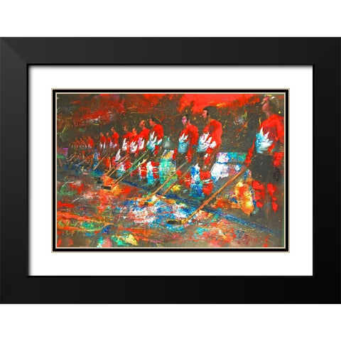 Team Canada 72 Black Modern Wood Framed Art Print with Double Matting by Murray Henderson Fine Art