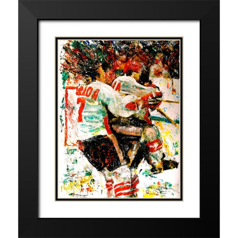 The Goal 72 1 Black Modern Wood Framed Art Print with Double Matting by Murray Henderson Fine Art