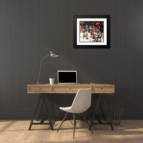 USA Maricle On Ice Black Modern Wood Framed Art Print with Double Matting by Murray Henderson Fine Art