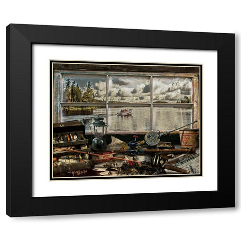 Untitled_Artwork Black Modern Wood Framed Art Print with Double Matting by Murray Henderson Fine Art