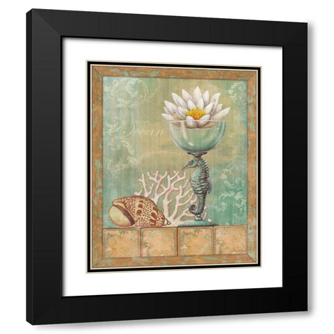 Ocean Escape I Black Modern Wood Framed Art Print with Double Matting by Zaccheo, John