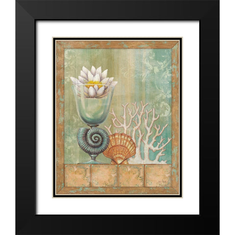 Ocean Escape II Black Modern Wood Framed Art Print with Double Matting by Zaccheo, John